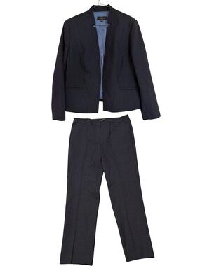 Talbots Navy Aberdeen Wool Blend Blazer & Pants Suit